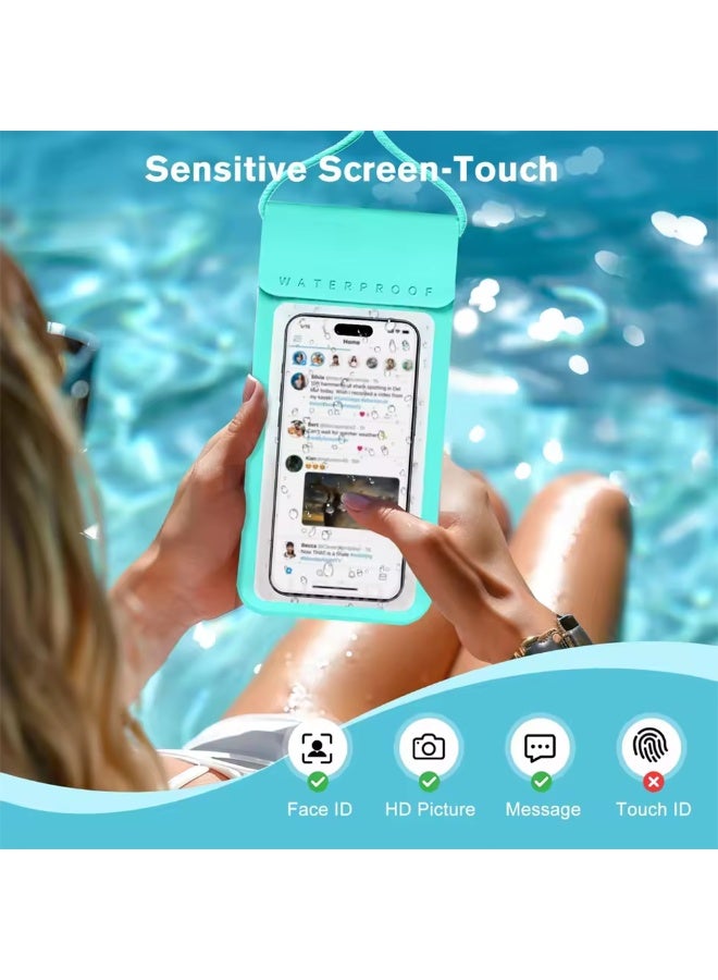 Universal Waterproof Phone Case, IPX8 Certified 30M Underwater Cellphone Dry Bag/Pouch with Adjustable Lanyard for Diving and Swimming, Multiple sealed, PU001 (Gold, 7.2 Inch) - Image 5