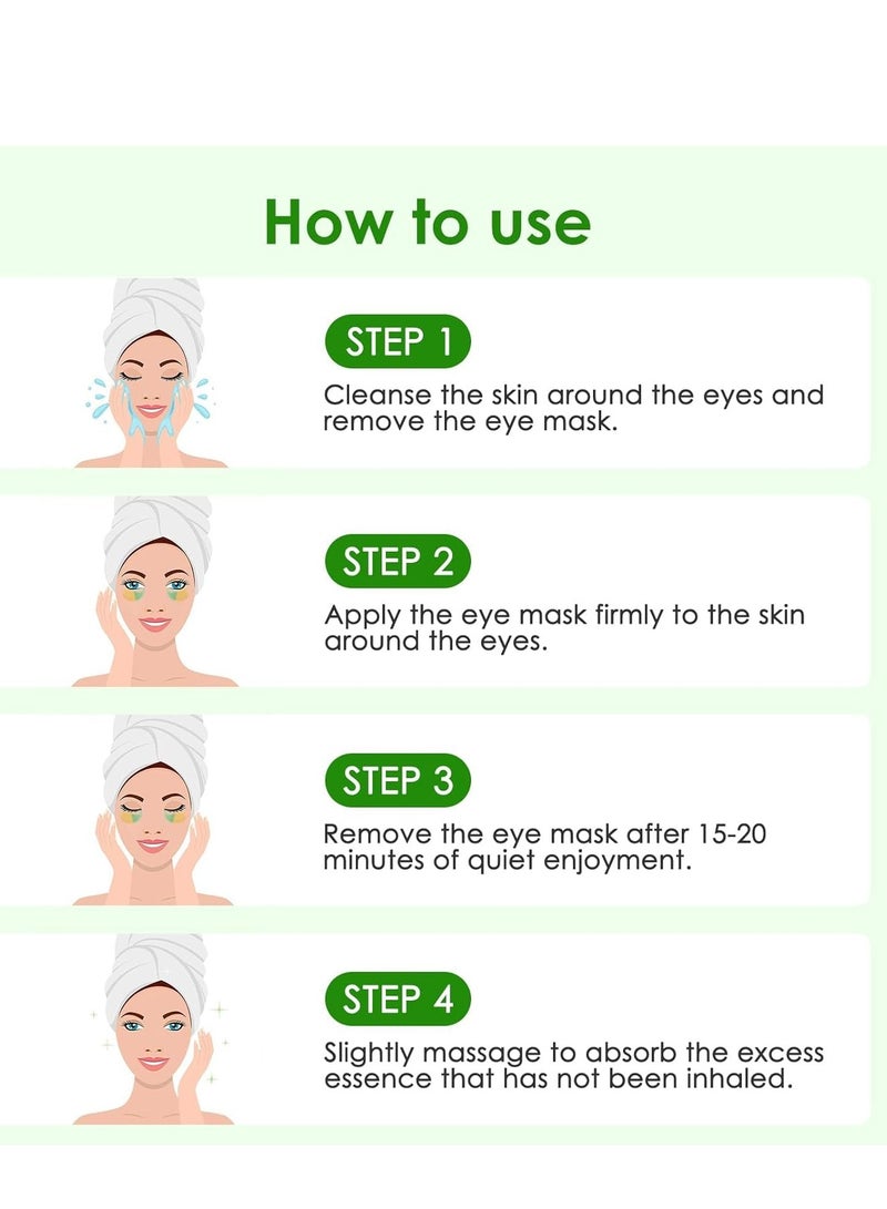 OneSpring Under Eye Patches, 30 Pairs Two-Toned Under Eye Mask, Gold Cucumber Eye Mask for Skin Care, Puffy Eyes & Dark Circles Treatments, Reduce Under Eye Bags and Smooth Wrinkles - Image 5