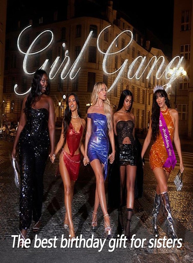 VELSCRUN Purple Crystal Birthday Tiara Crowns for Women Girls It's My Birthday Sash Queen Girls Princess Crown with Combs Happy Birth Party Decorations Mom Sisters Birth Gift Hair Accessories - Image 4