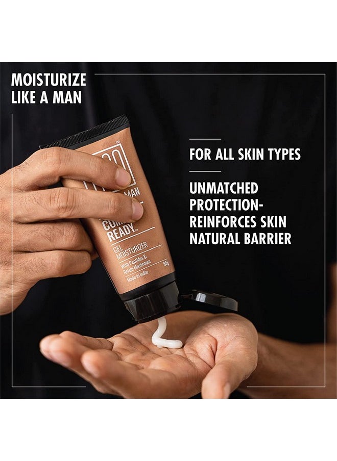 Yaan Man - Gel Moisturizer For Men, 80G | Anti-Ageing & Anti-Pollution | Hydrating And Light Weight, Non Sticky | With Peptides And Reshi Mushroom - Image 1