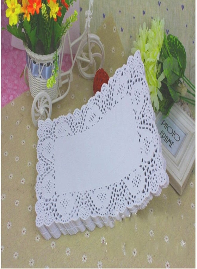 DECORA 9X6.5 Inch Rectangle White Paper Doilies for Birthday Party Wedding Tableware Decoration,Pack of 200 - Image 4