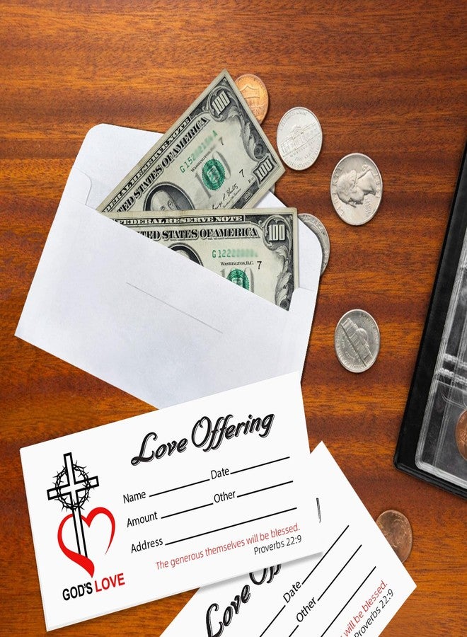 XIISVINT Church Offering Envelopes - 6.42 x 3.23 Inch Tithe and Offering Envelopes (100, Love and Dedication) - Image 4