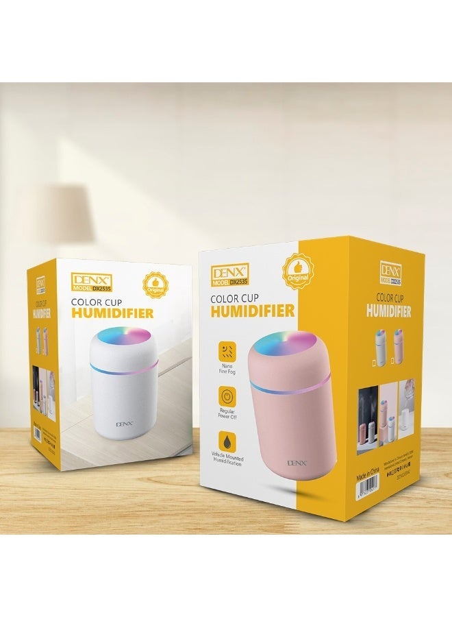 Denx Ultrasonic Mini Tank Humidifier with USB and Aroma Diffuser, Essential Oil Diffuser Electric Air Humidifier with 7 Colors LED Light - Image 3