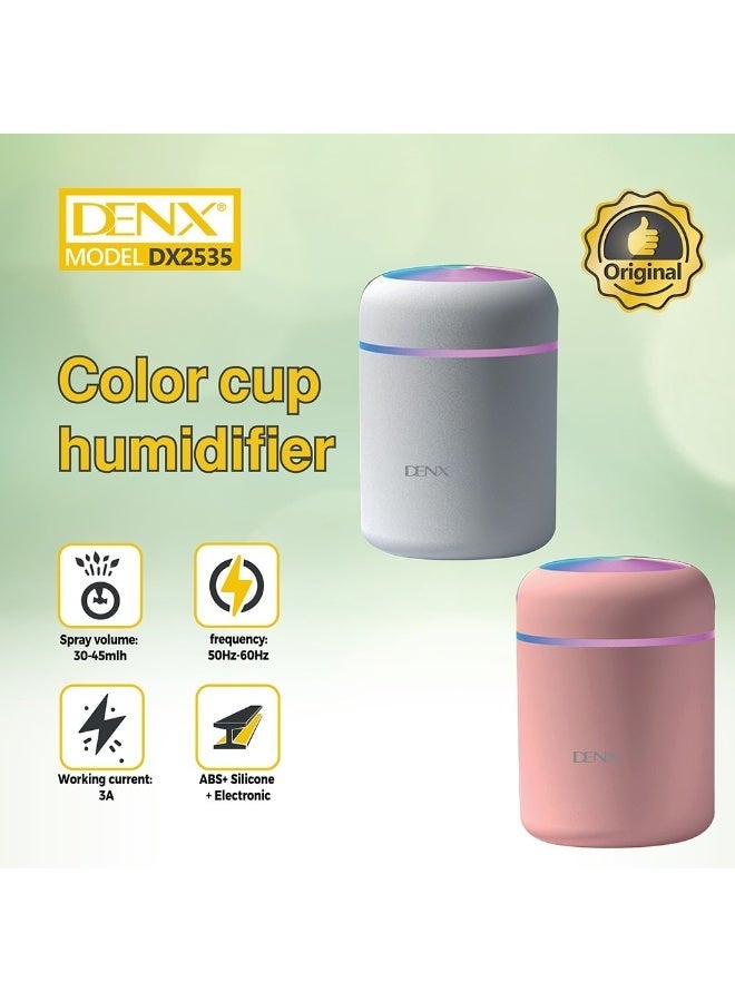 Denx Ultrasonic Mini Tank Humidifier with USB and Aroma Diffuser, Essential Oil Diffuser Electric Air Humidifier with 7 Colors LED Light - Image 5