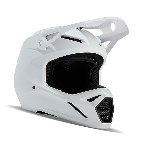 Fox Racing Unisex V1 Motocross Dirt Bike Helmet Matte White Small - Image 3