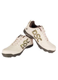 DSC Beamer Cricket Shoes | Grey/White | For Boys and Men | Light Weight | Durable | 3 UK, 4 US, 37 EU  - Image 1