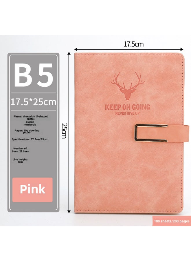 Enterprise A5 Notebook Imitation Belt Buckle B5 Notebook Notebook Business Office Notepad Gift Suit - Image 1