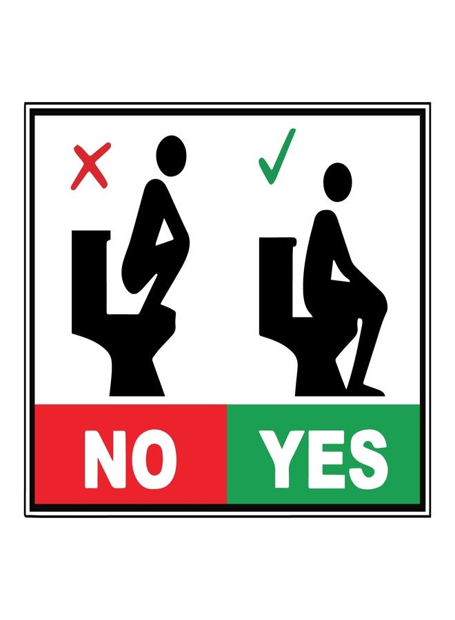 SHIVOID® Toilet sticker for Door, Western Toilet, Kids, Office, Industry, Public Places, Home, Shop, Clinic, Hospital, Scratch Resistant (15x20). - Image 1