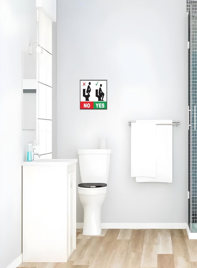 SHIVOID® Toilet sticker for Door, Western Toilet, Kids, Office, Industry, Public Places, Home, Shop, Clinic, Hospital, Scratch Resistant (15x20). - Image 2