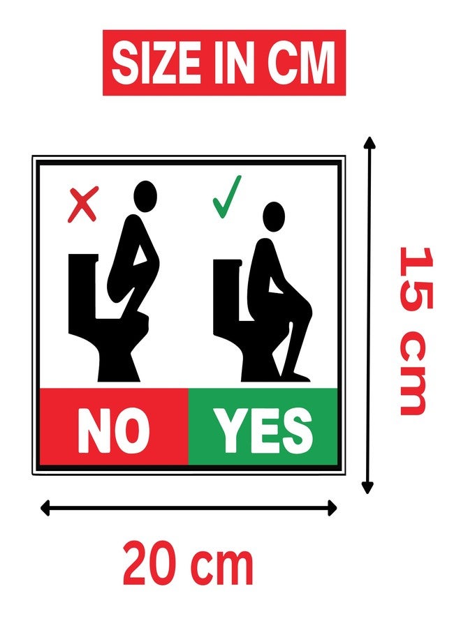 SHIVOID® Toilet sticker for Door, Western Toilet, Kids, Office, Industry, Public Places, Home, Shop, Clinic, Hospital, Scratch Resistant (15x20). - Image 3