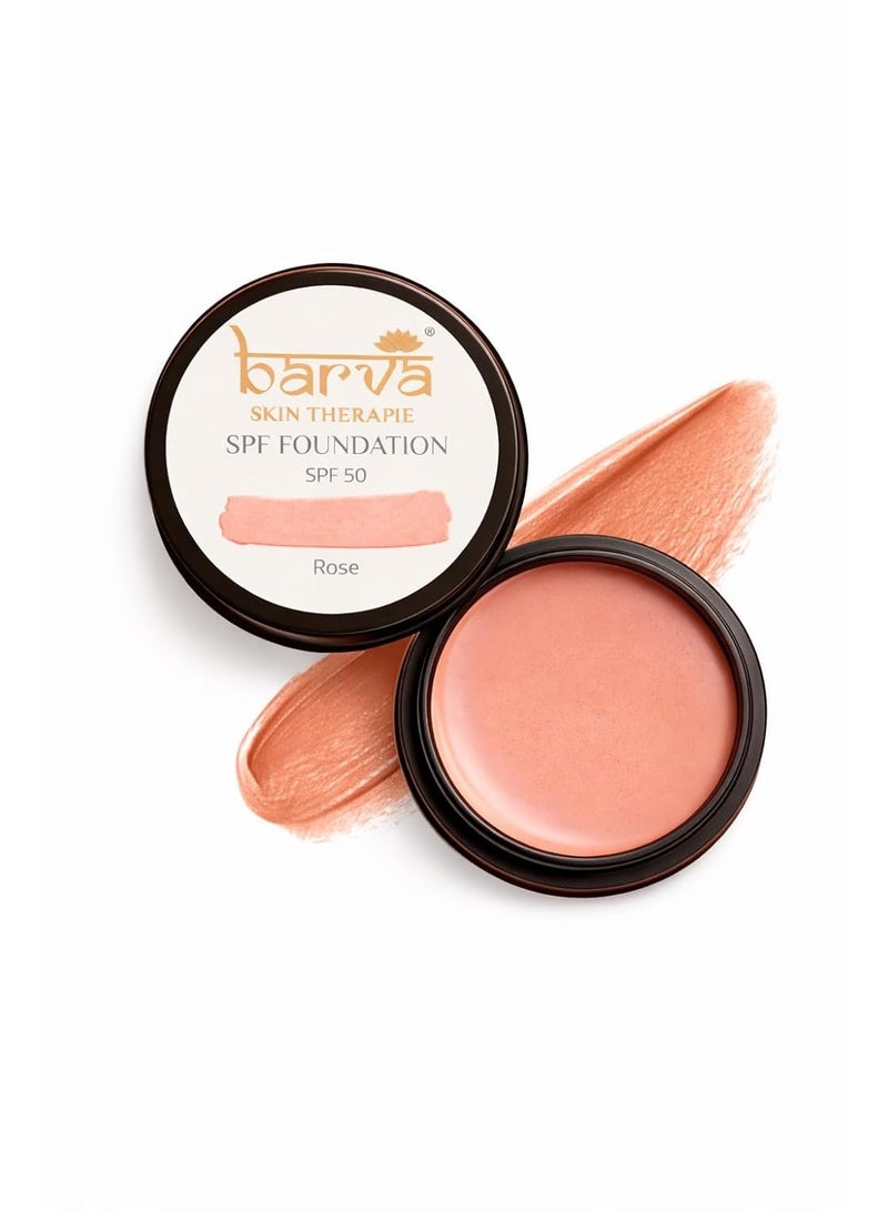 Barva SPF 50, 2 in 1 Cream Foundation and Concealer, Perfect for Indian Skin Tones, 9g (Rose) - Image 1