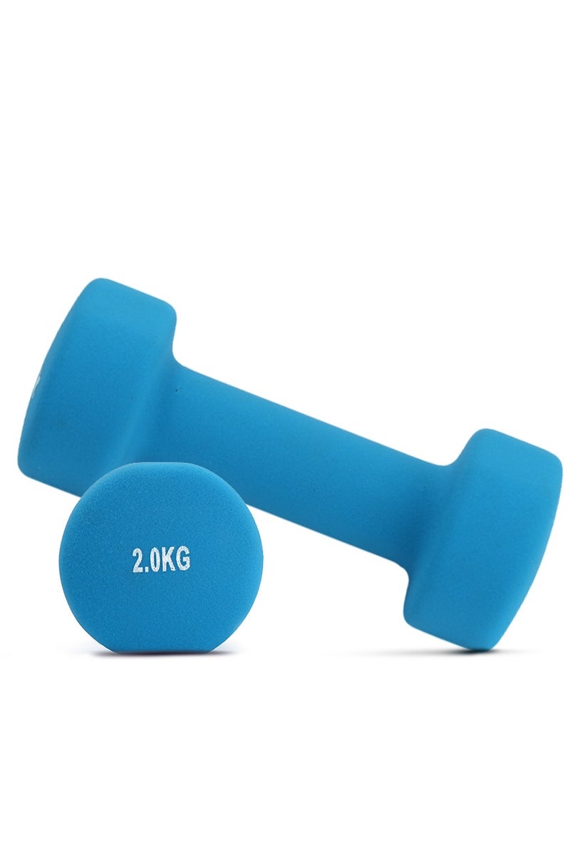 أكسوكس زوج دمبلز أكسوكس نيوبرين 2 كجم للتمارين المنزلية وتقوية العضلات للرجال والنساء - Image 1