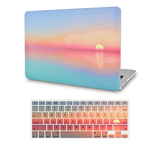 KECC Compatible with MacBook Air 13 inch Case 2026 2025 2024-2022 Release M5 M4 M3 M2 Chip A3449 A3240 A3113 A2681 Plastic Hard Shell for MacBook Air 13.6 inch + Keyboard Cover, Sunset - Image 1