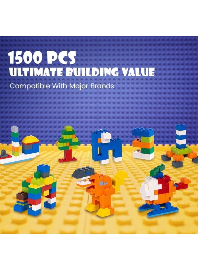 Lekebaby Classic 1500 Pieces Building Bricks Kit Basic Brick Set Classic Colors for Kids Creative Play, Compatible with All Major Brands, Gifts Educational Toy for Boys Girls 6 Years Old and Up - Image 2