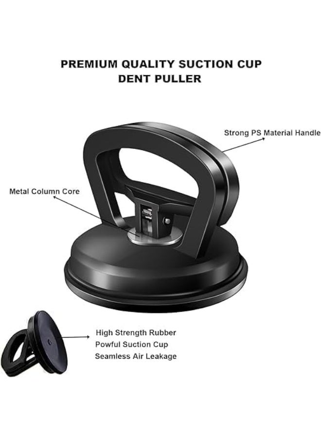 A large-scale car dent repair tool with a suction grip, suitable for removing paintless dents from car body panels, glass, mirrors, granite, and tiles. It features a strong grip and is a durable, portable hand tool (black). - Image 2