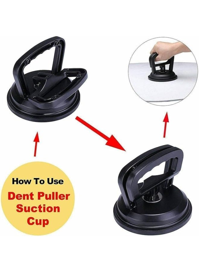 A large-scale car dent repair tool with a suction grip, suitable for removing paintless dents from car body panels, glass, mirrors, granite, and tiles. It features a strong grip and is a durable, portable hand tool (black). - Image 5