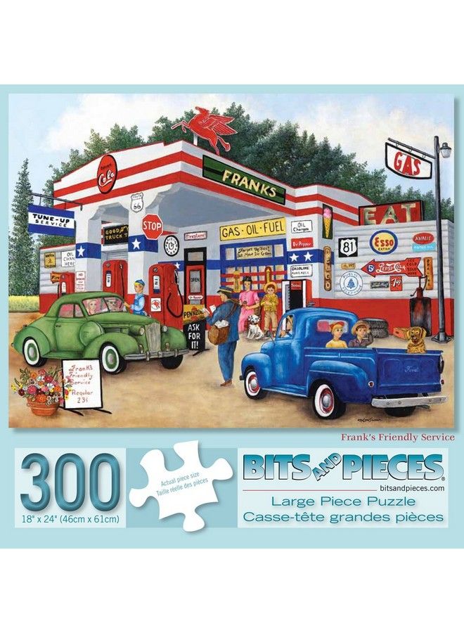 Bits and Pieces 300 Large Piece Jigsaw Puzzle For Adults Americana Summer Frank’S Friendly Service Jigsaw By Artist Kay Lamb Shannon 18” X 24” - Image 3