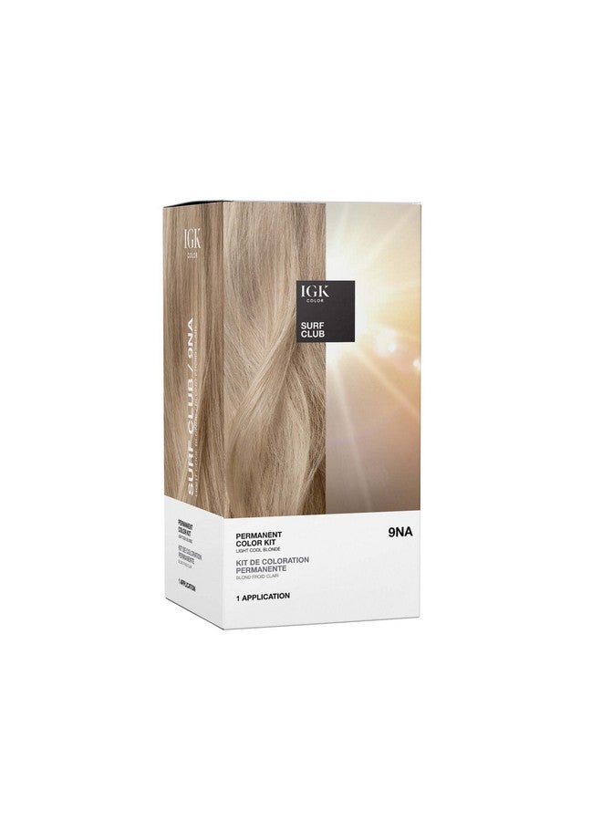 أي جي كي مجموعة صبغة الشعر الدائمة من آي جي كي | 9NA سيرف كلوب - أشقر فاتح بارد | تغطية كاملة للون الرمادي + تقوية + لمعان | خالية من الأمونيا - Image 1
