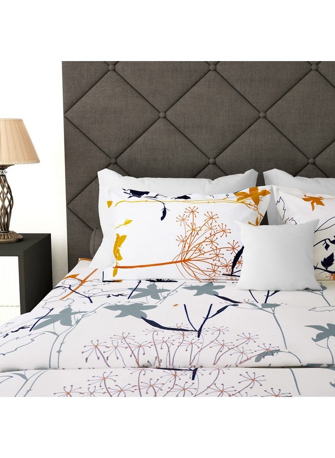 Story@Home Bedsheet for Double Size Bed | 186 TC | White | Printed | 1 Piece Cotton bedsheet for Double Size Bed with 2 Pillow Covers (225 x 250 cm) Perfect for Home Decor & Gifting | Cotton bedsheet - Image 2