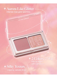AMTS Moon Collection Eyeshadow Dual Color Matte & Glitter Eye Shadow Palette High Pigmentation,Safe Ingredients, Suitable For Sensitive Skin, And Versatile Makeup Looks (Aurora)  - Image 4