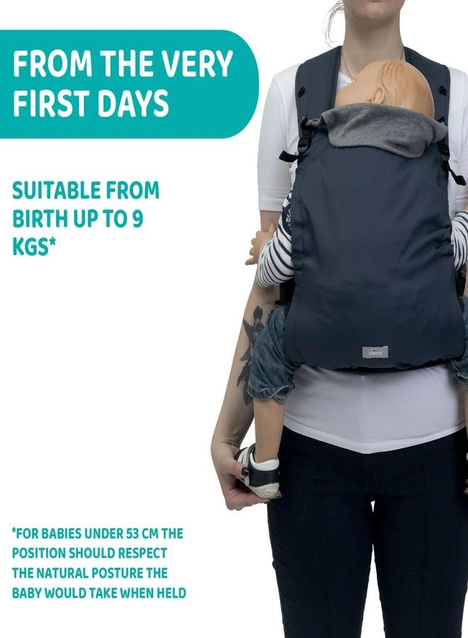 Chicco Skin Fit Baby Carrier Blue Passion | Easy to Wear & Fit | Parent & Front Facing | Easy to Pack & Store | Up to 9 kgs - Image 2
