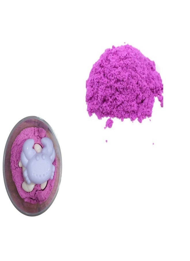 Diy Magic Sand with 2 Animal Moulds - Underwater World Play Dough set Plasticine Color Mud Set Castle Modeling Clay kit DIY Slime Toys (Purple)  - Image 1