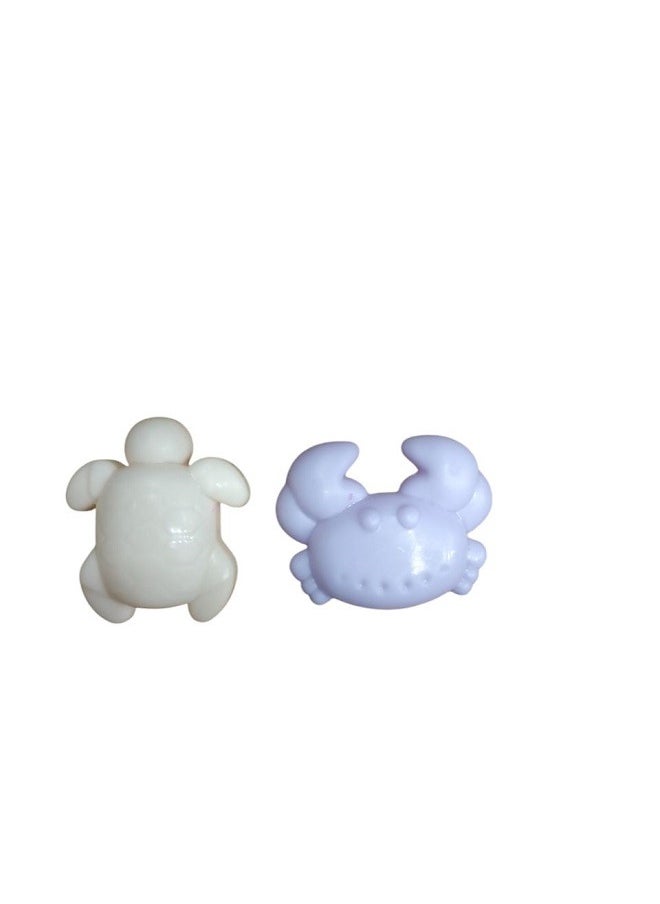 Diy Magic Sand with 2 Animal Moulds - Underwater World Play Dough set Plasticine Color Mud Set Castle Modeling Clay kit DIY Slime Toys (Purple)  - Image 2
