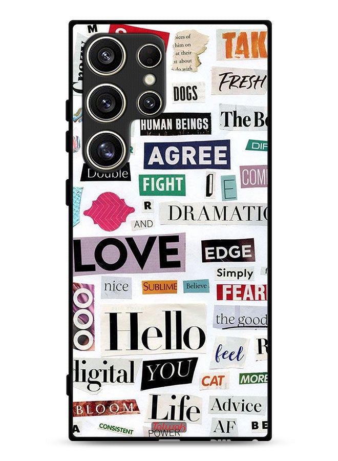 Tolwak Samsung Galaxy S24 Ultra 5G Protective Case Cover Short Quotes Stickers - Image 1