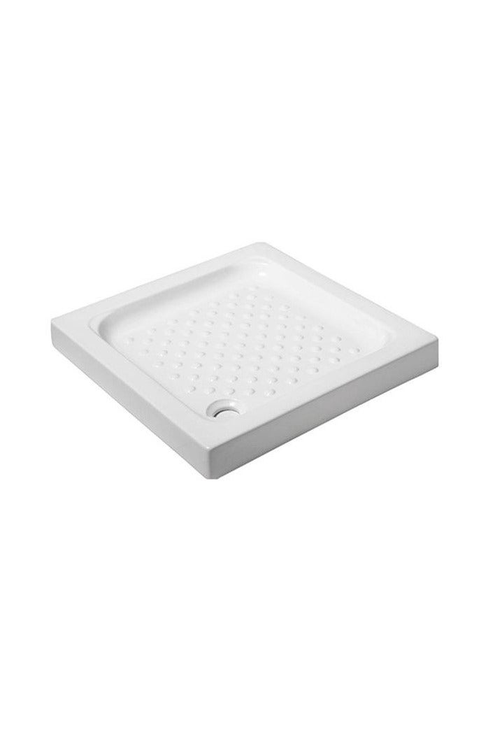 Fixer Square Shower Tray 70x70cm – White | Durable Bathroom Shower Base | Anti-Slip & Easy to Install | Modern Bathroom Floor Tray - Image 1