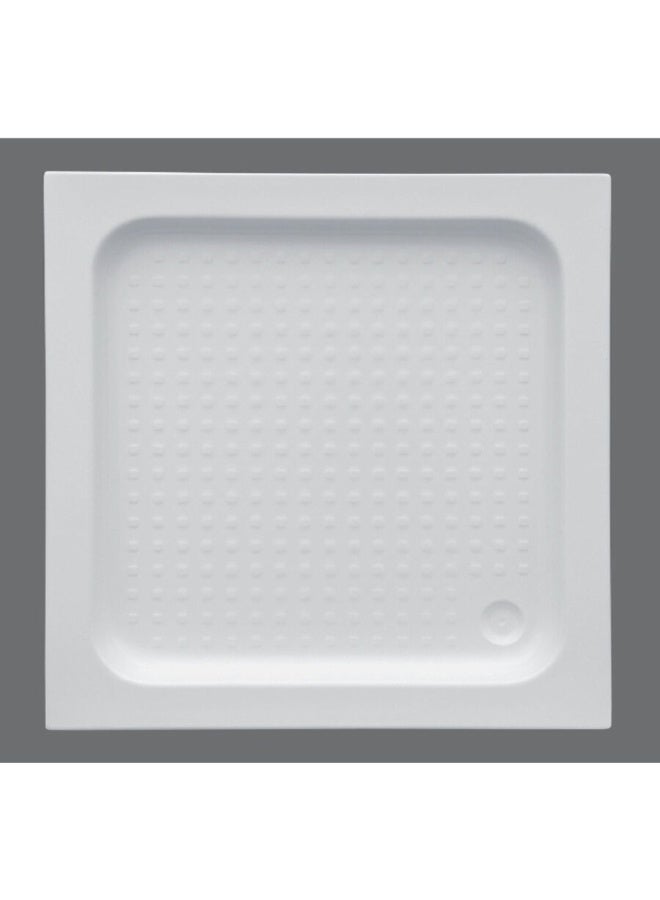 Fixer Square Shower Tray 70x70cm – White | Durable Bathroom Shower Base | Anti-Slip & Easy to Install | Modern Bathroom Floor Tray - Image 5