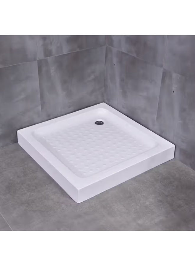 Fixer Square Shower Tray 70x70cm – White | Durable Bathroom Shower Base | Anti-Slip & Easy to Install | Modern Bathroom Floor Tray - Image 3