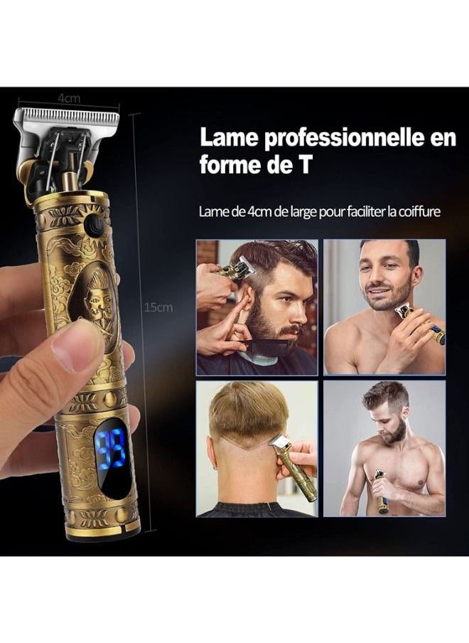 Daling Professional Men’s Hair Trimmer, Long Hair Trimmer, Beard Trimmer, Cordless Hair Trimmer, Rechargeable, LED Display, Beard Trimmer for Men and Hairdressers  - Image 1