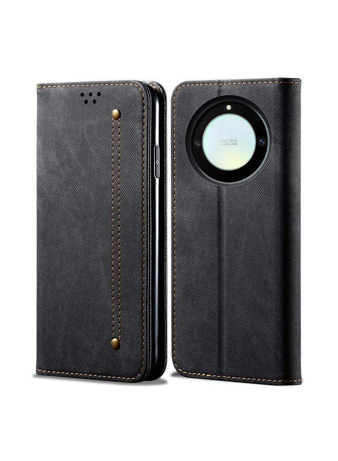 اس-توب جراب هاتف Honor X40 من الجلد بنسيج الدنيم - Image 1