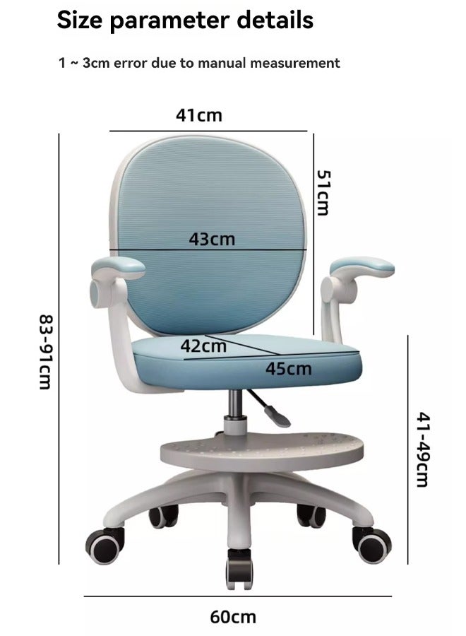 Generic Kids Desk Chair Height Adjustable Chair Ergonomic Chair Kids Office Chair Kids Computer Chair Breathable mesh and high Rebound Sponge Material for Families Schools and Offices  - Image 2
