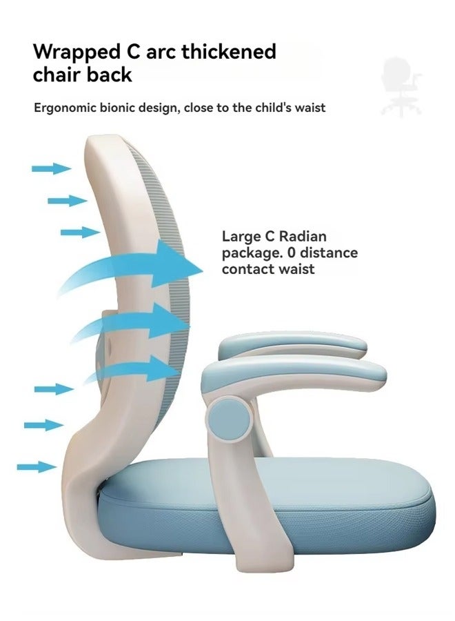 Generic Kids Desk Chair Height Adjustable Chair Ergonomic Chair Kids Office Chair Kids Computer Chair Breathable mesh and high Rebound Sponge Material for Families Schools and Offices  - Image 5
