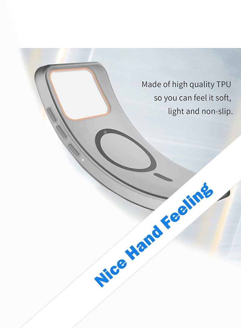 Wtech Motorola Edge 60 Fusion 5G 2025 Hybrid Translucent Magsafe with Magnetic Charging Raised Camera Lips Elegant Look Case Cover (MCMPMN) - Grey - Image 3