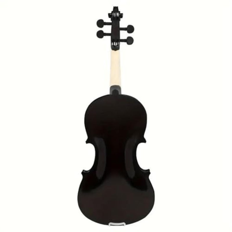 4/4 Black Glossy Violin Made By Indian Solid Wood Perfect Choice for Violin Beginners Complete Set With Case, Bow and Rosin - Image 3