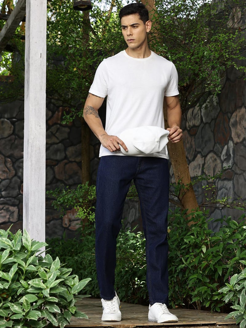 Thomas Scott Men's Mid-Rise Regular Fit Stretchable Jeans (TSJ209_DarkIndigo_36) - Image 5