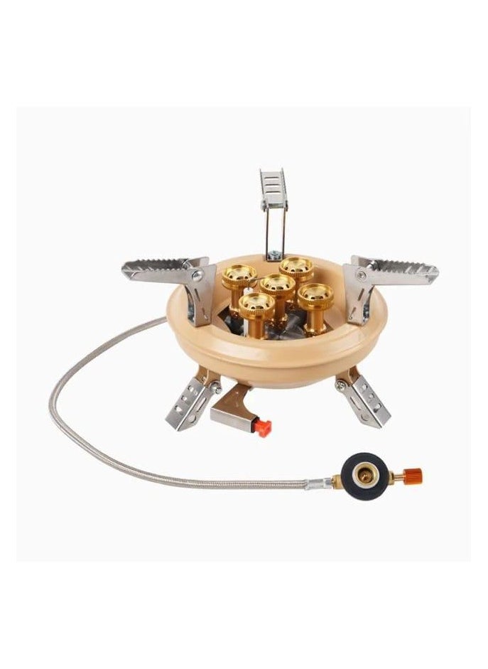 Generic High Power Travel Folding Portable Gas Stove 16KW 5 Core Cassette Oven  - Image 1