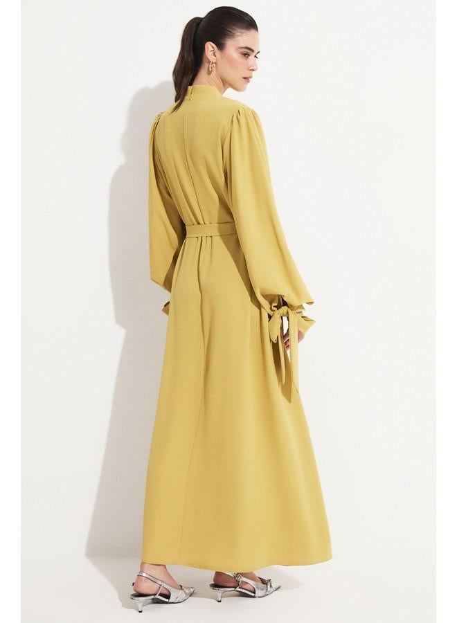 جون فستان ماكسي بحزام - Image 4