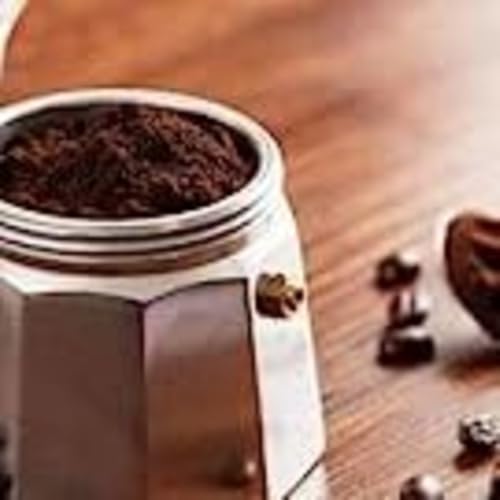 3D CREATIONS Alluminium Italian Style Stovetop Coffee Maker Moka Pot espresso Coffee percolator 6 cups of Coffee (Silver, 300 ml) - Image 4