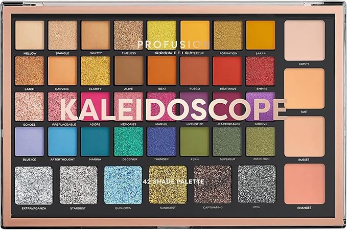 Profusion Cosmetics باليت ظلال العيون بروفيوجن كوزمتيكس مونسون 42 لون غير لامع ساتيني لامع معدني نود دخاني - Image 2