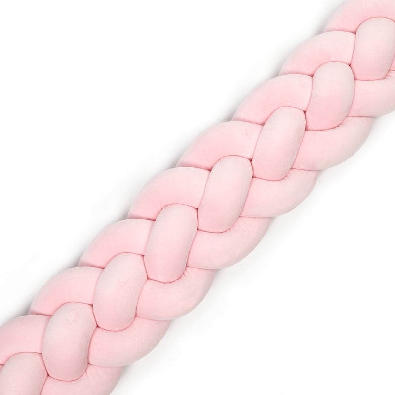 Ins Style Danish Braided Knot Ball Crib Bumper Pad - Plush Cotton Bed Rail Protector for  Baby - Image 1