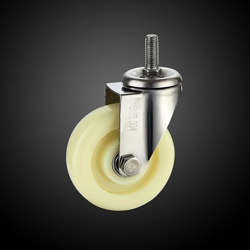 Directional 1 5 Inch 304 Stainless Steel Casters Wheels High Load Bearing Industrial Nylon Wheel - Image 2
