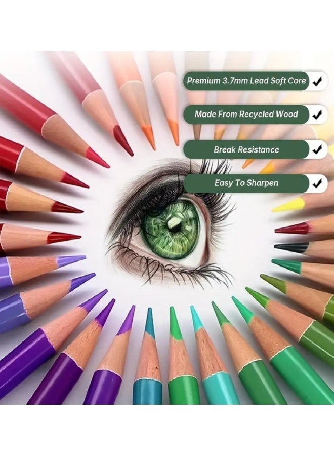 Brutfuner Colored Pencils: 72 Oil-based Drawing Pencils for Coloring Books  Sketching Blending Shading, Durable Soft Core Color Pencils Set Gift for Artist, Adults Kids Beginners - Image 4