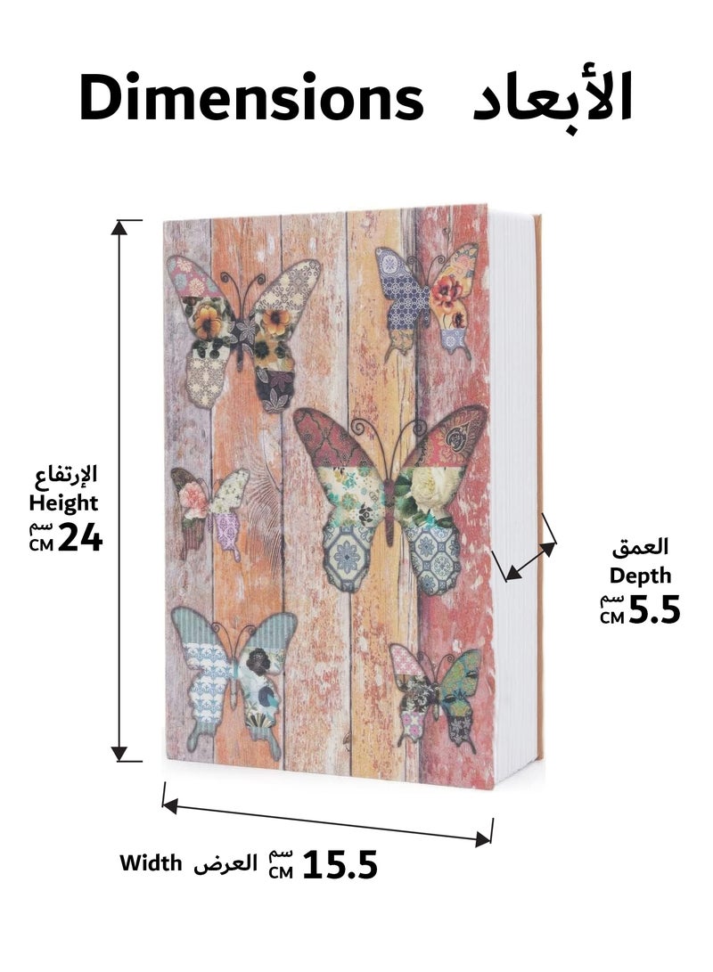 رينوفو خزنة معدنية صغيرة على شكل كتاب مع مفتاح مقاس 24*15.5*5.5 سم لحفظ الأشياء الثمينة  - Image 2