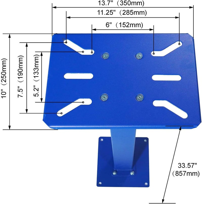 KASTFORCE KF3004 Bench Gridner Stand Work Table 13.7”x10” /350x250mm Mounting Plate Bench Vise Stand Belt Disc Sander for Wet Sharpener and polishing Machines - Image 2