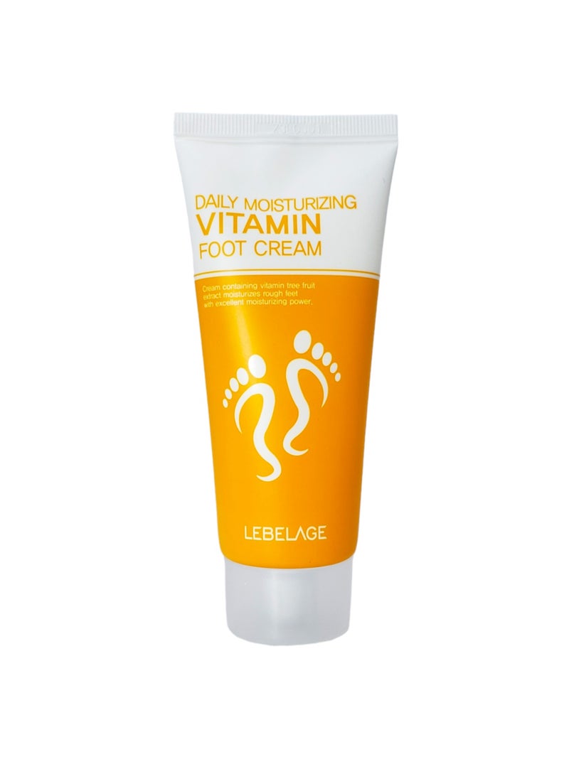 Lebelage - Korean product LEBELAGE DAILY MOISTURIZING VITAMIN FOOT CREAM Cream containing vitamin tree fruit extract moisturizes rough feet with excellent moisturizing 100ml - Image 1