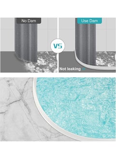 HY 1M Flexible Shower Threshold Water Dam Collapsible Wet Floor Barrier Strip Self Adhesive and Bendable Waterproof Strip for Bathtub Bathroom Kitchen (White)  - Image 4