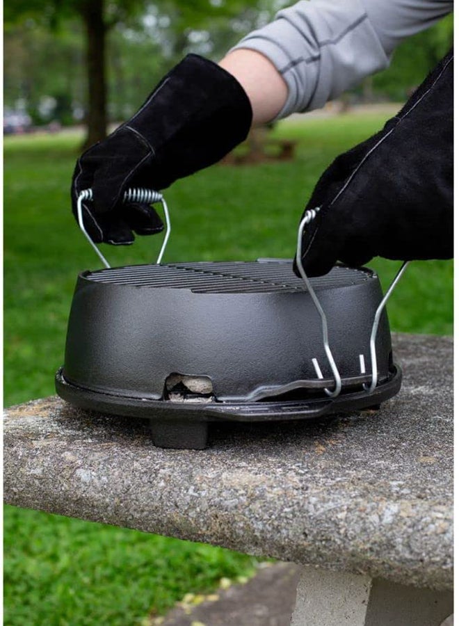 Lodge شواية دائرية من الحديد الزهر من لودج L12RG مقاس 12 بوصة باللون الأسود - Image 3